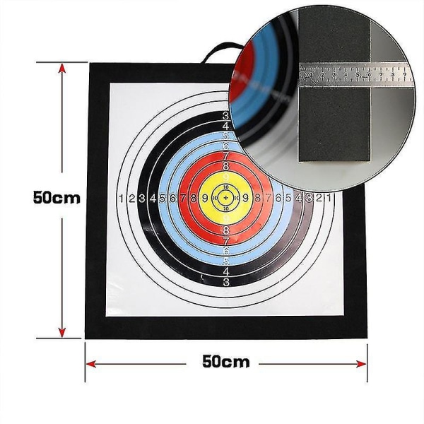 50x50x6cm Bueskyting Mål Høy Tetthet Eva Skum Skyteøvelse Tilbehør Tavle Utendørs Sport Jakt Bueskyting Mål