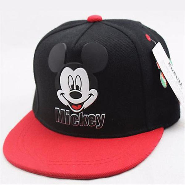 Barnecaps for gutter og jenter med Mikke Mus Black - Red