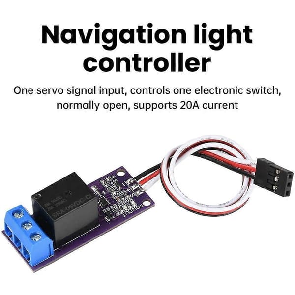 Modellflygplan Switch RC Modellflygplan Relä PWM Switch Elektronisk Modul Navigationskontroller 1CH Relä Switch