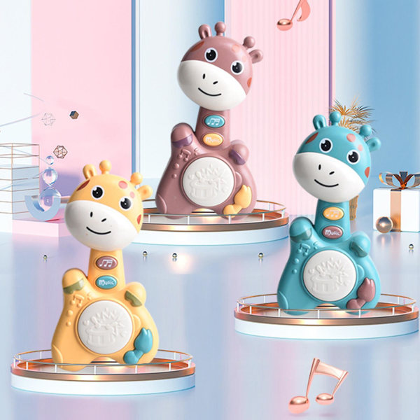 Naievear Instrumentleksak, söt form med ljus och ljud, plast, babymusikleksak för presenter