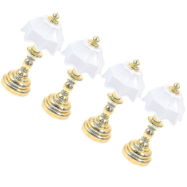 4 st Micro Landscape Bordslampa Mini Hus Bordslampa Mini Ljus Dekor