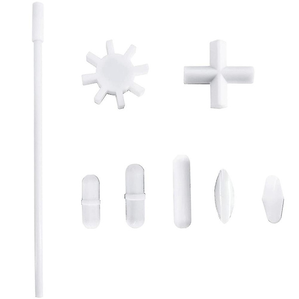 7 Former Magnetiske Rørere Rørstænger Mixer PTFE Rør med Magnetisk Henter (8 Pak) Zekai