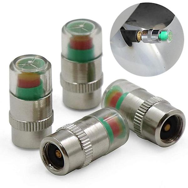 4 st universella bildäckstrycksmätare indikator däcktrycksövervakning ventilhattsensor extern ventildetektering biltillbehör|däcktillbehör|