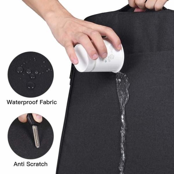 Laptop Sleeve 14,1 tommer/15,4 tommer canvas Sort Sort