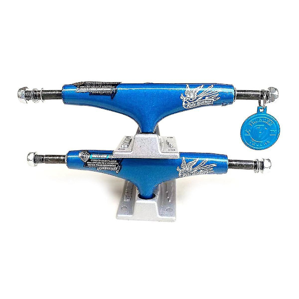 147mm Thunder Skateboard Trucks Skate Truck Dubbel ihålig, blå_gåva av G