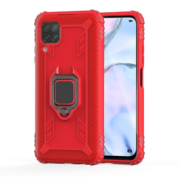 For Huawei P40 Lite Carbon Fiber Protective Case Red