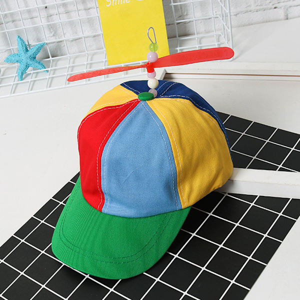 Propeller Cap Hat Helikopter Regnbåge Tweedle Pride Fest Nerd