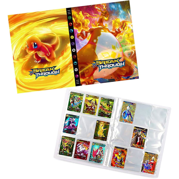 9 lommer 432 kort Anime Album Book Pikachu Favoritt Play Game Map Binder Folder Dragon