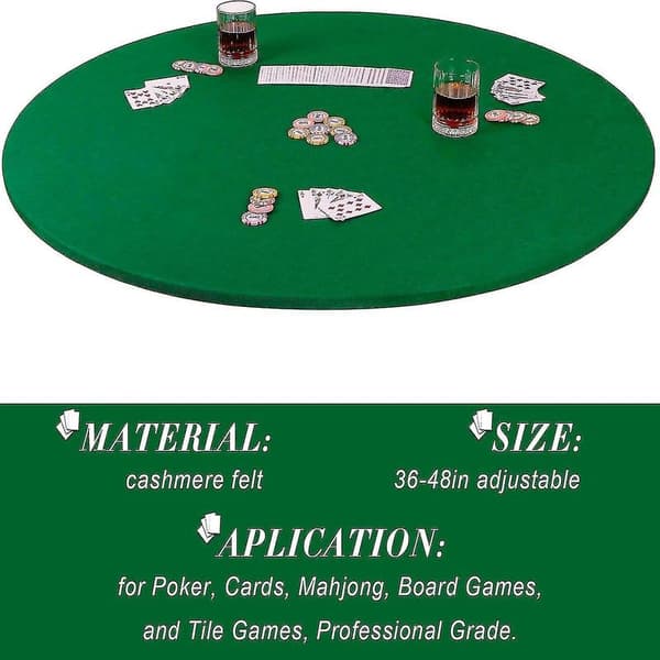Poker Bridge Kortbordsdug Elastisk Dug til 36 til 48 Tommer Bordspilstilbehør db