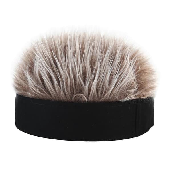 Herrehat Paryk Udendørs Vinter Skull Cap Uden Skygge Docker Hat Paryk Hat til Golf Black Coffee