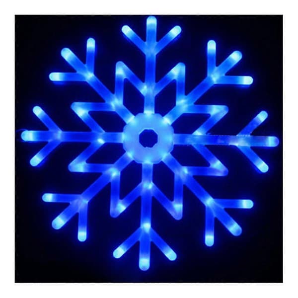 40cm LED Snöflinga Multicolor Ljushänge Snowflake Light Red
