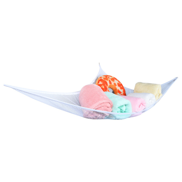 Lekeoppbevaringsnett i hammock, best for å holde rom rene, stor størrelse hvit
