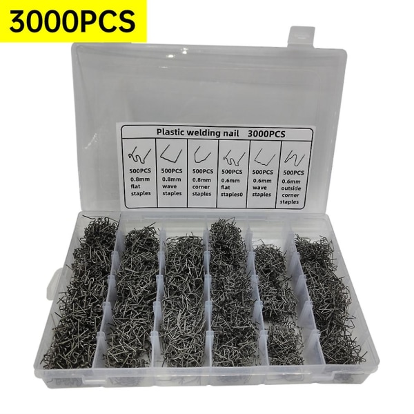 Kuuma niittausniitit muovihitsauskorjaukseen kuumahitsaus 0,6 mm/0,8 mm 3000pcs 2 SIZE