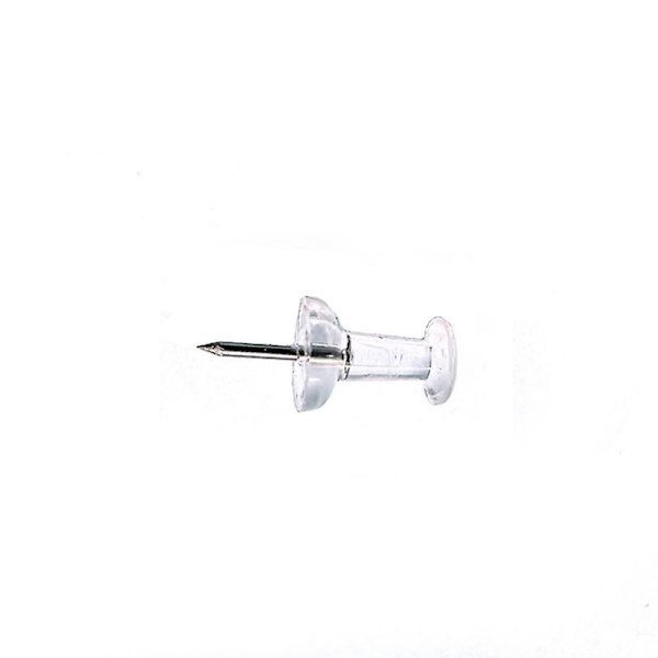 Amazon Basics Pushpins, Transparent Plast Huvud, Stålspets, 100-pack