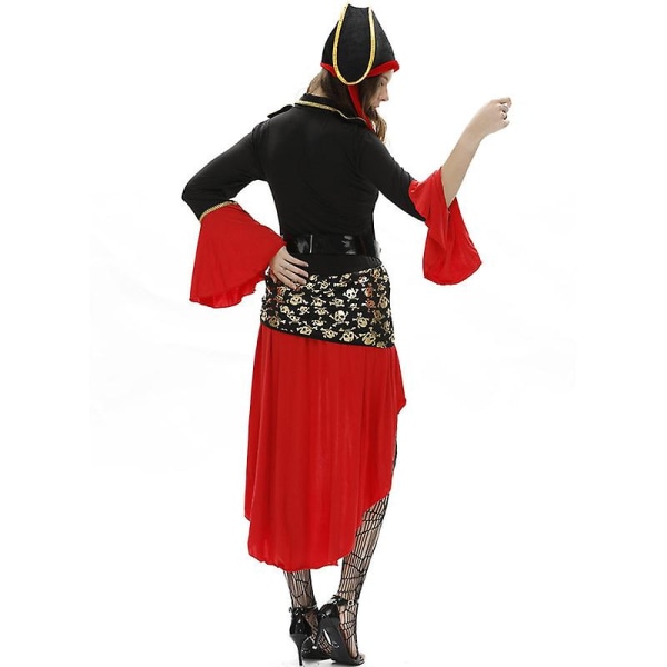 Voksen piratkostume Kvinder, Kvinde Piratkostume Voksen, Kvinder Piratkostume, Halloween Piratkostume med sokker L