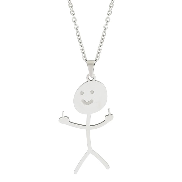 INF Funny Doodle necklace Silver Silver