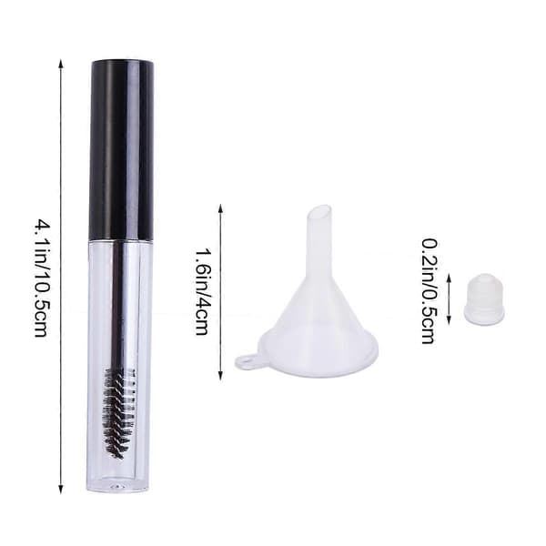 5 stk. 3,5 ml tomme øjenvipperør Øjenvippecremeflaske Mascara-rørbeholder med 5 stk. tragte