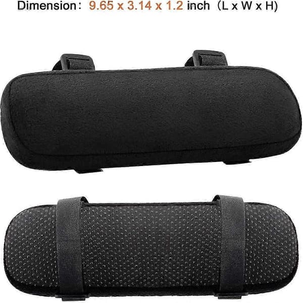 Stol Armlænspuder 2 STK, Memory Foam Gaming Stol Pude, Sort