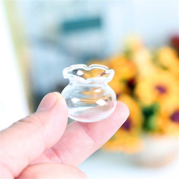 Miniatyr möbler leksak dockhus DIY dekoration tillbehör mini glas tom burk
