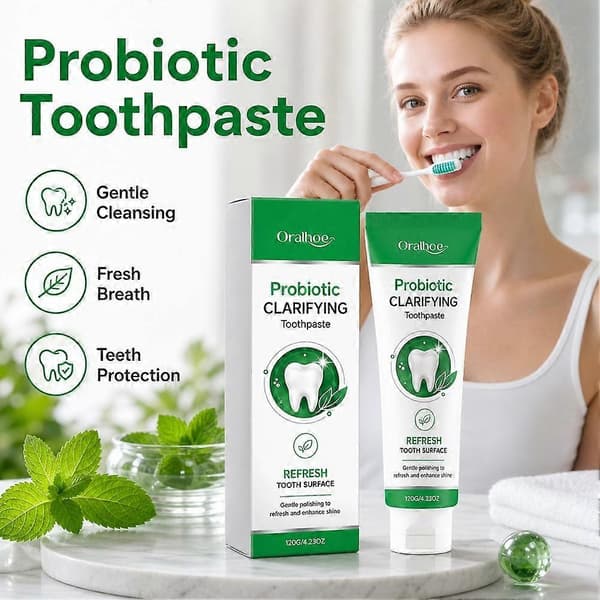 Probiotisk Mint Rengjørende Hvitgjørende Tannkrem - 120g