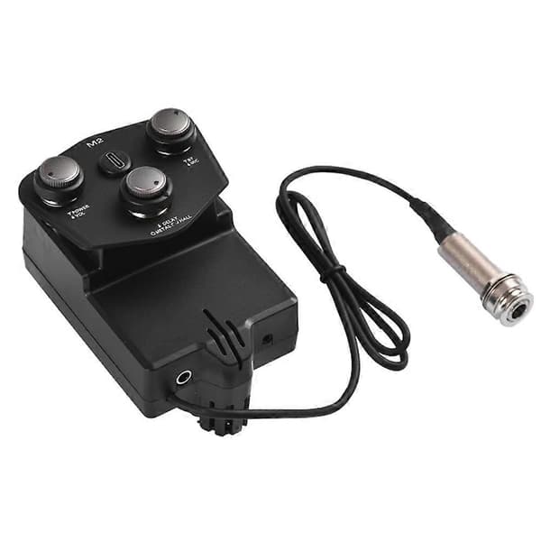 Akustisk Gitarr Vibrationspickup Bluetooth Reverb Delay Mikrofon Spelfunktion Gitarr M2 Resonanspickup Black