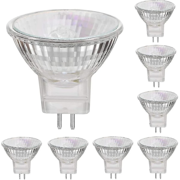 12v 35w Halogen Lamps Gu4 Spot Base 2800k Warm White, Dimmable, Pack Of 8