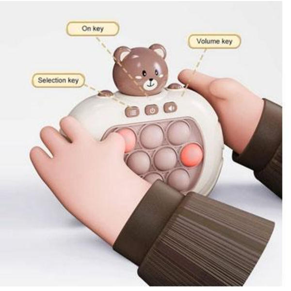 BROWN BEAR Pop It Game - Pop It Pro Light Up Game Quick Push Fid