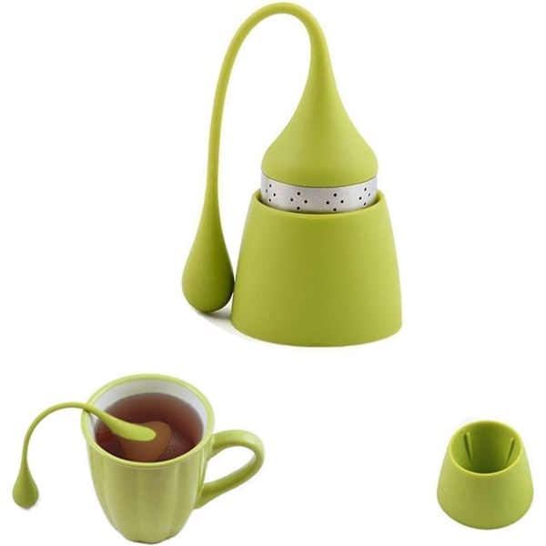 Julehatt Original Teinfuser, Te-ball 100% Matkvalitet Silikoninfuser med Rustfritt Stål Te Sil Teinfuser (Sett med 2)