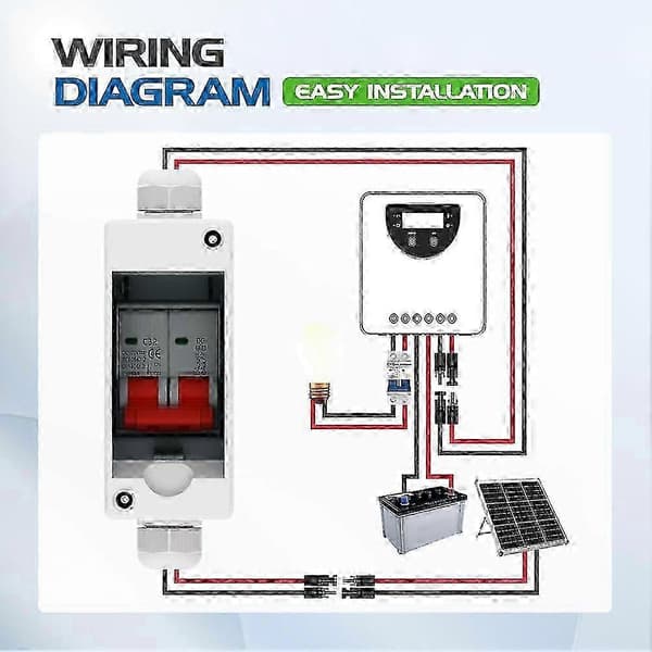 Solpanelafbryder, 32A DC 1000V afbryderboks PV-afbryder med IP65 vandtæt boks -NN DC 500V