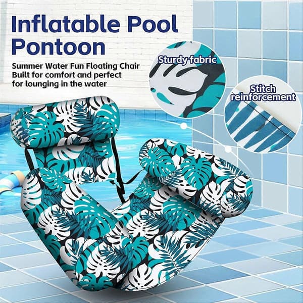 Poolflyderstole til voksne, oppustelig pool-lounge, A