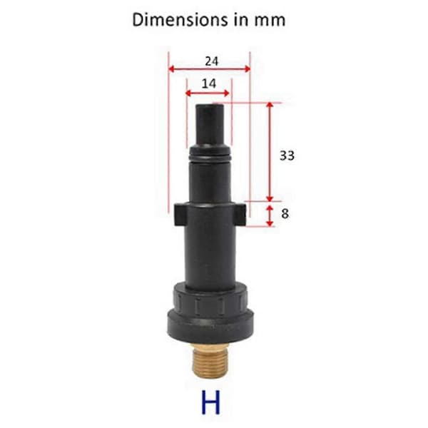 3x Högtryckstvätt Adapter Skummunstycke Tvättillbehör - Bra H multi