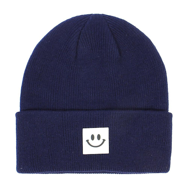 Stickad mössa för barn, pojkar och flickor, varm vintermössa för 2-6 år Navy Blue