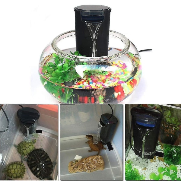 Akvarie Skildpadde Filter Til Reptiler Tank Lavt Niveau Vandfald Filter