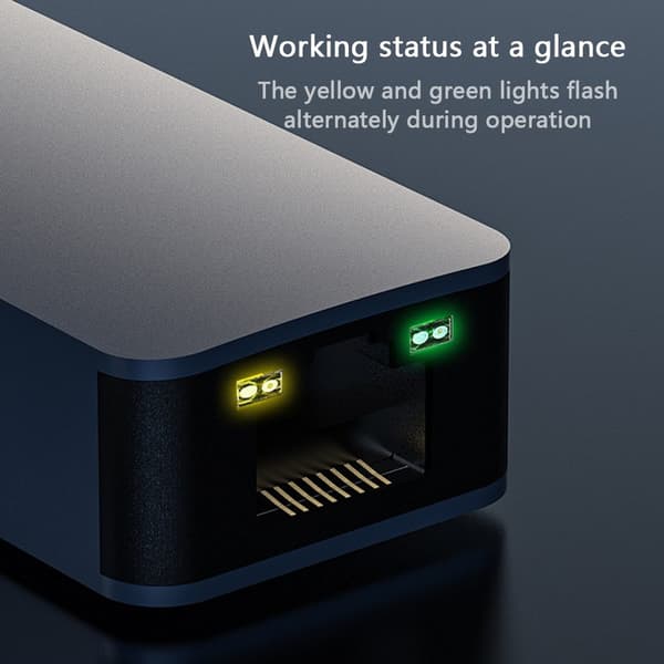 USB-A - RJ45 Nettverksadapter Grå size 57