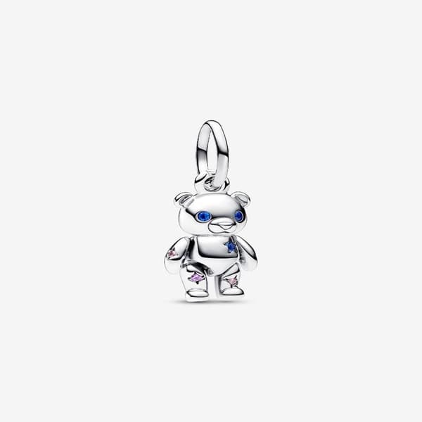 Pandora - Moving Teddy Bear Dangle Charm - Sterling Silver