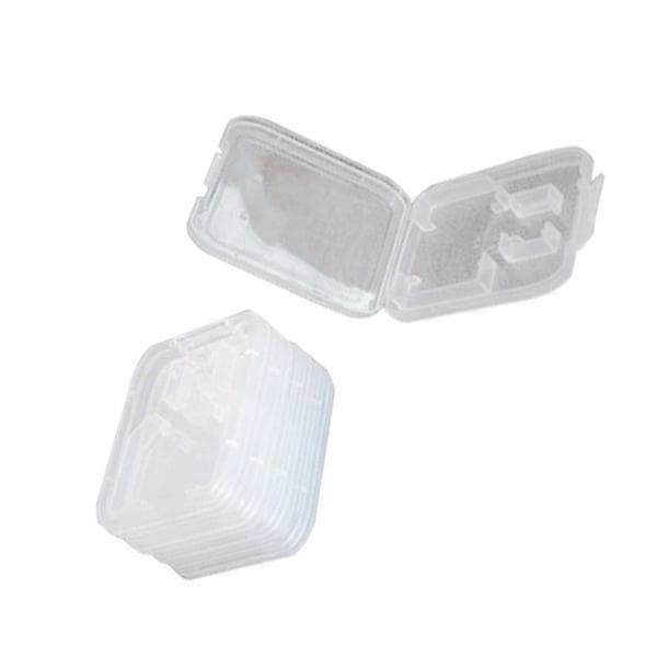 5 st minnesfodral i plast för / Kingston / Transcend / SD Micro SD T-Flash (transparent)