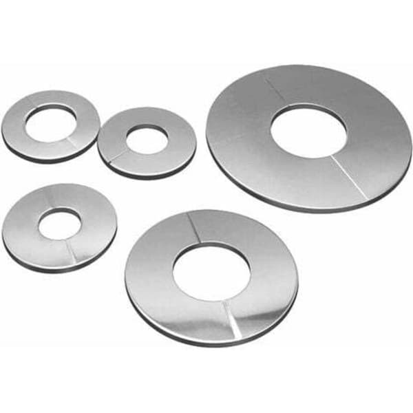 Sæt med 5 vægrosetter i rustfrit stål til rør med en diameter på 51mm/35mm/24mm, sølv Grey