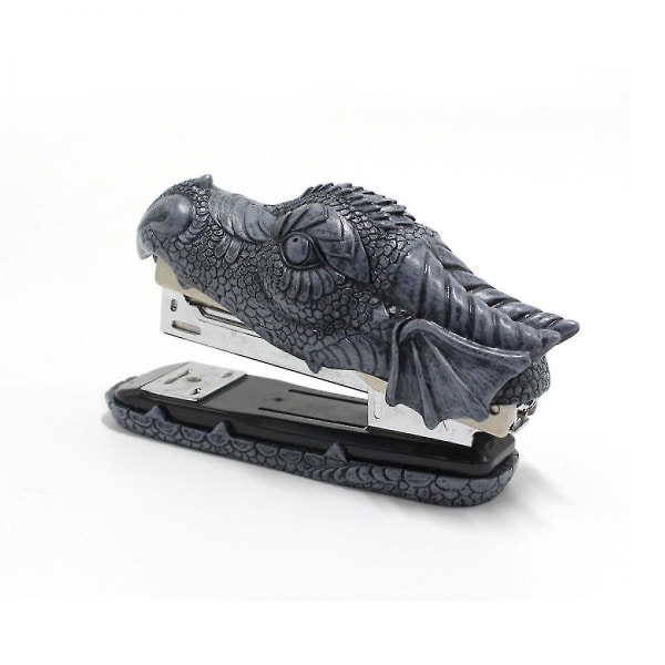 Wekity Dragon Stapler Dragon Head Stapler Kids Novelty Stapler Funny Carving Resin Faucet Stapler For Office Desk Stationery Desktop Accessory Home D