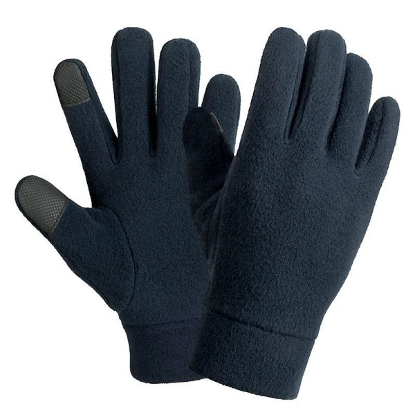Kosketusnäytölliset fleece-hanskat ulkoiluun, tuulenpitävät, lämpimät ja kylmänkestävät miesten ja naisten syys- ja talvihanskat Black Xl