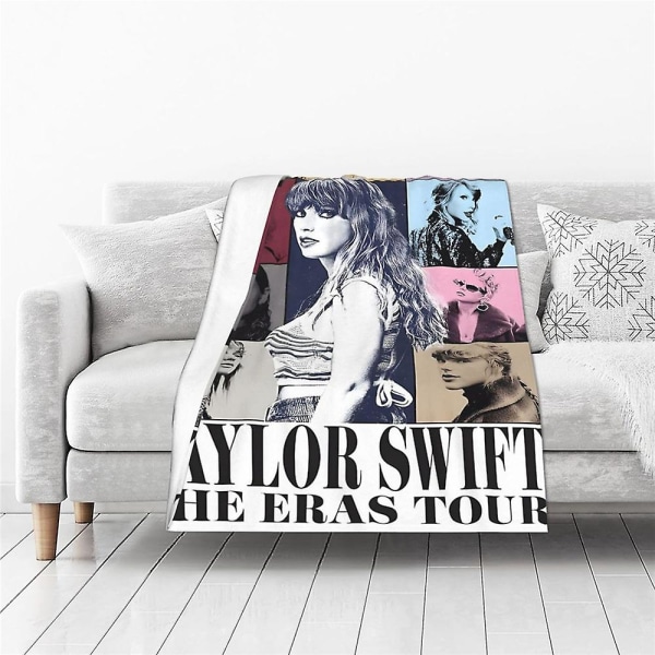 Taylor Swift-trykt tæppe, der er blødt og varmt til hjemmedekorationer i soveværelset, sofaen, festen 70*100