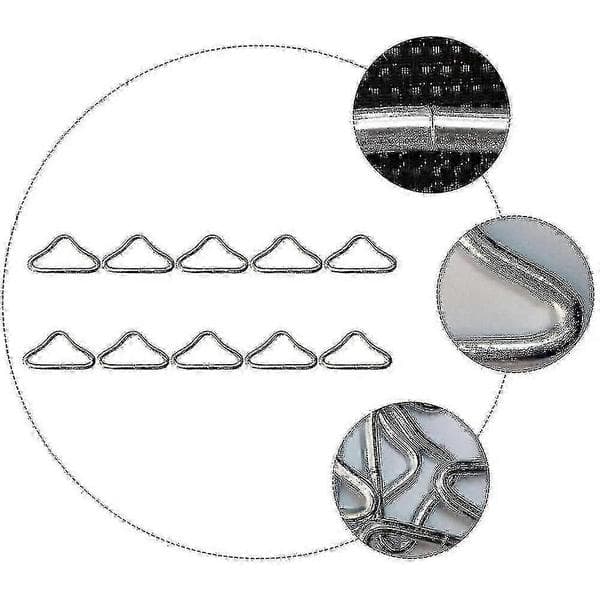 20 stk. Rustfritt Stål Trekant Ring Spenne V-Ringer For Trampoline Reserve Trampoline Matte Håndverk