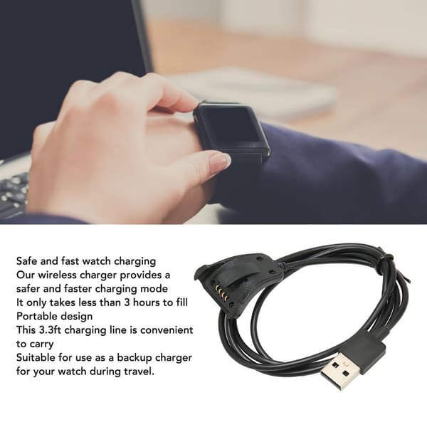 TomTom Ur-oplader, 1 m USB-ladekabel til Runner2 og Adventurer, Sort