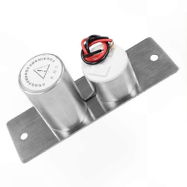 Mini elektrisk boltlås til døre, 12V DC rustfri stål enkeltlås, nem installation Silver