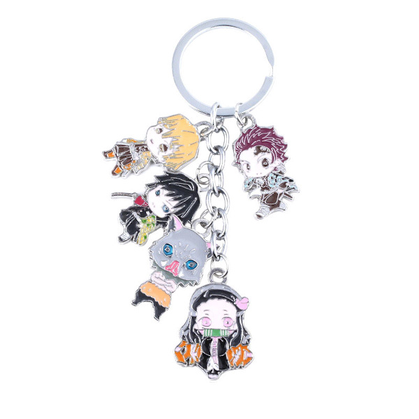 Demon Slayer Kamado Nezuko Anime Nøglering Nøglering Taske Hængende Nøglering Julegave
