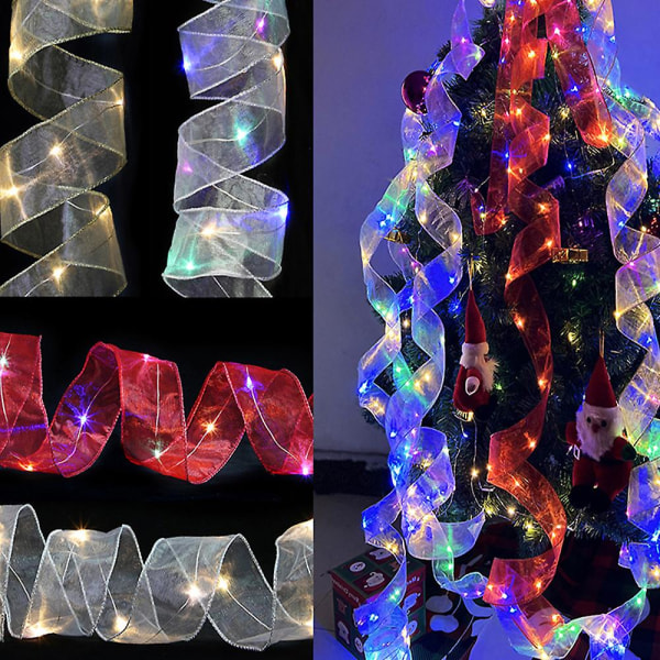 Christmas Fairy Lights, Christmas String Lights For Christmas Tree Party Holiday Dekor (varm hvit 10m - red warm light