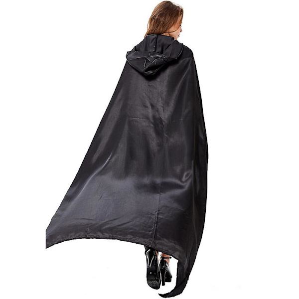 Halloween-asut naisille, hupullinen viitta, täyspitkä vampyyriviitta L