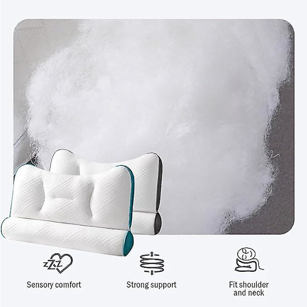 Cervikal nackkudde med räknare, ergonomiskt nackstöd, cervikal komfort gåsdunskudde, utmärkt present, extremt bekväm, kudde för Si grey