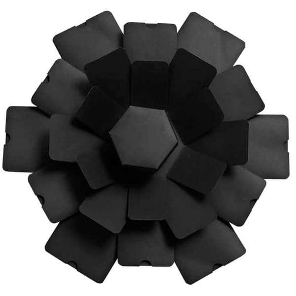 Eksplosionsboks, Gaveæske - Hexagon Sort - Perfekt