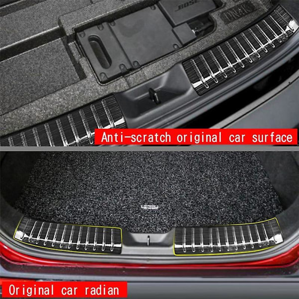 Bil bagasjeromsdørbeskytterlister Sillplatebeskytter bakre støtfangerbeskyttelse Deksellist for Mx30 Mx-30