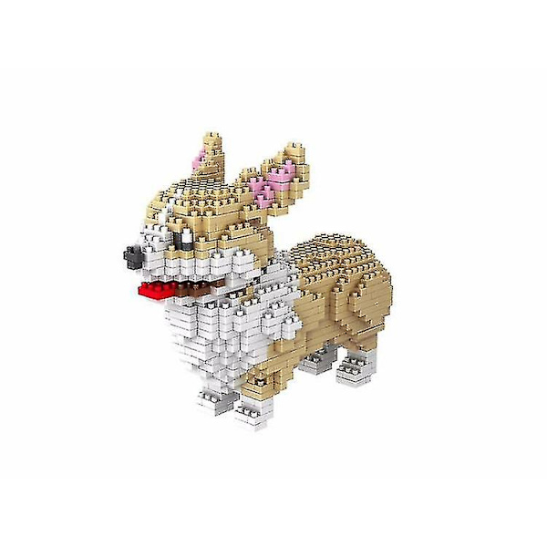 Pembroke Welsh Corgi Hund. Figur til at samle med Nanoblocks. 950 stykker.